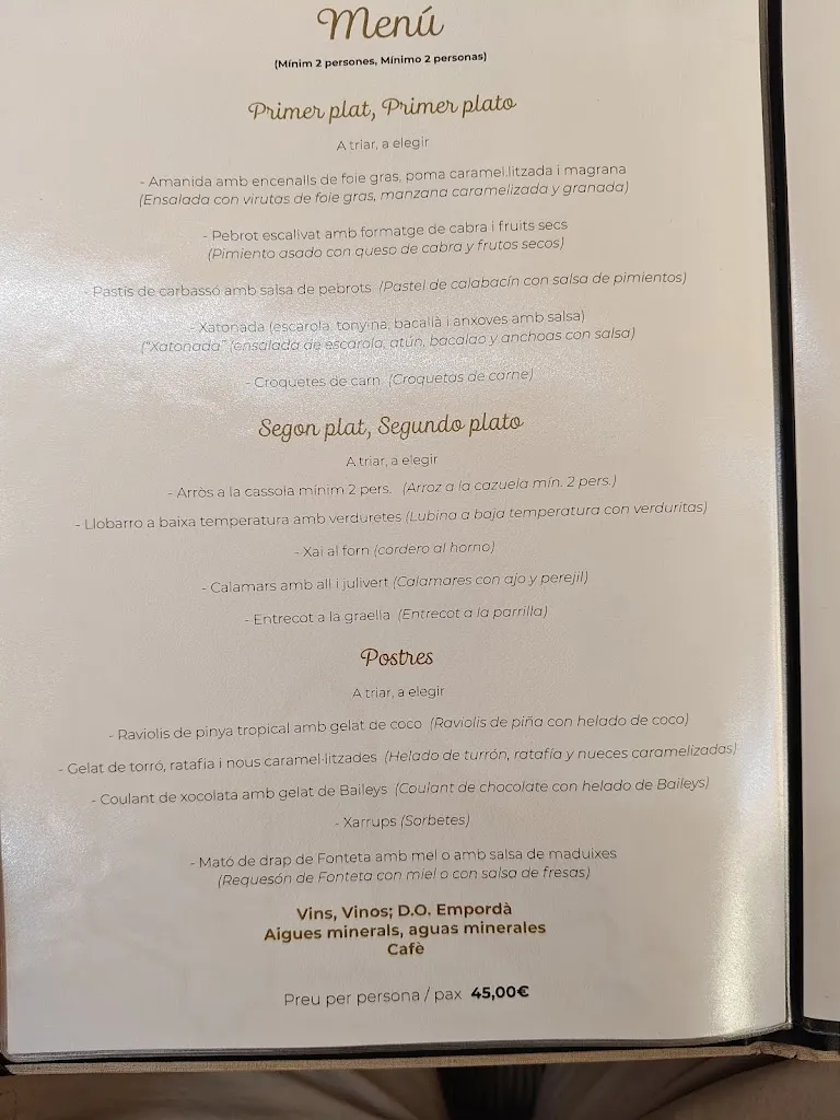 Menu_Restaurant El Pedró_Pals_image_2