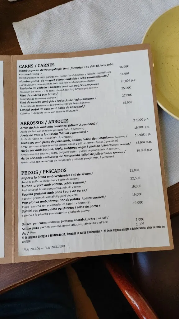 Menu_Antic Casino Restaurant Pals_Pals_immagine_4