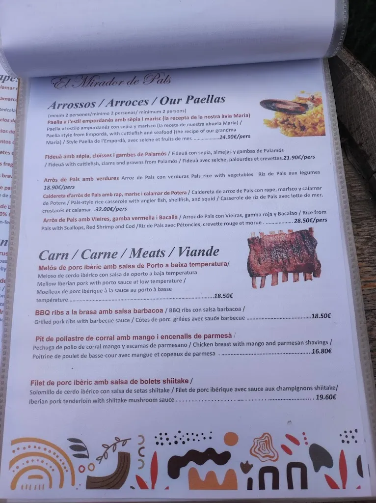 Menu_El mirador de Pals_Pals_image_4