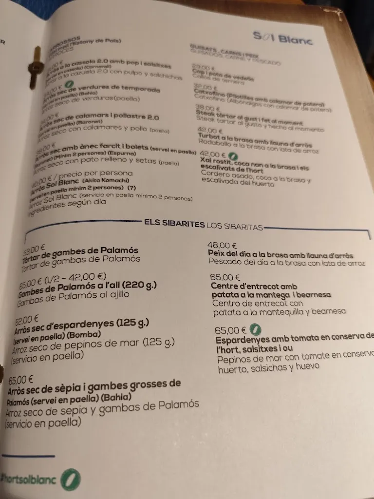 Menu_Restaurant Sol Blanc_Pals_image_2