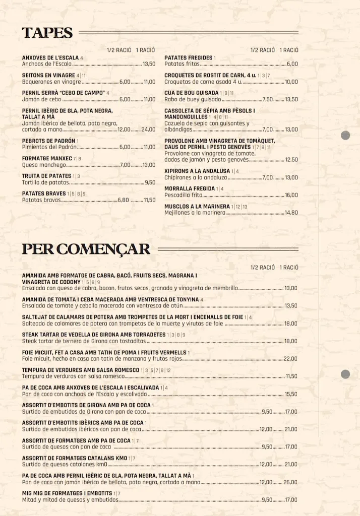 Menu_Restaurant La Vila_Pals_image_4