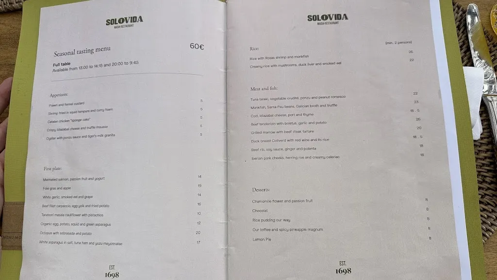 Menü_SoloVida Restaurant_Palau-saverdera_Bild_3