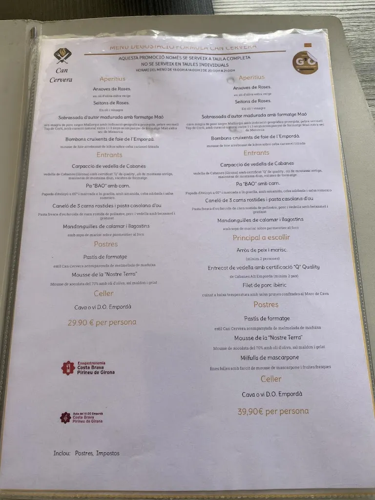 Menu_Restaurant Can Cervera Roses_Palau-saverdera_image_2