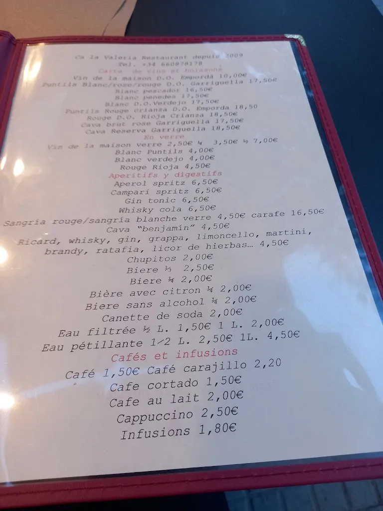 Menu_Ca la Valeria Restaurant_Palau-saverdera_image_2