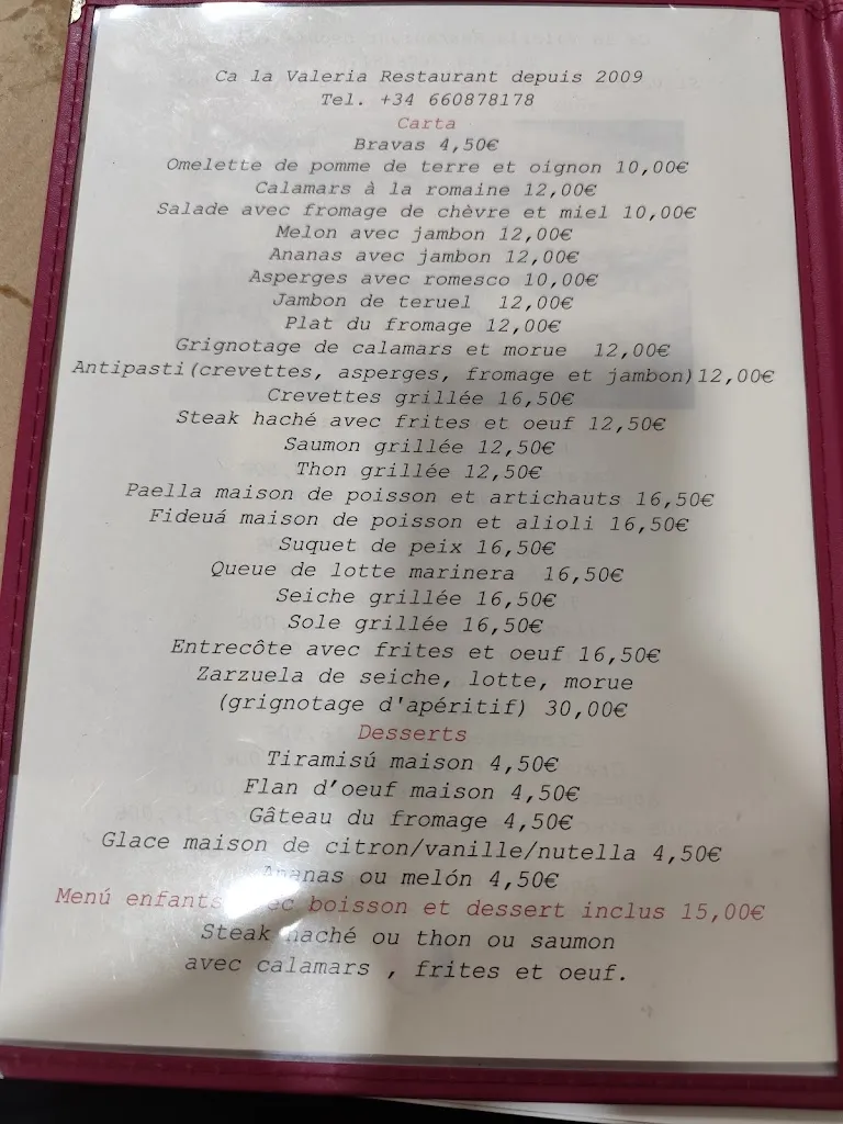 Menu_Ca la Valeria Restaurant_Palau-saverdera_image_4