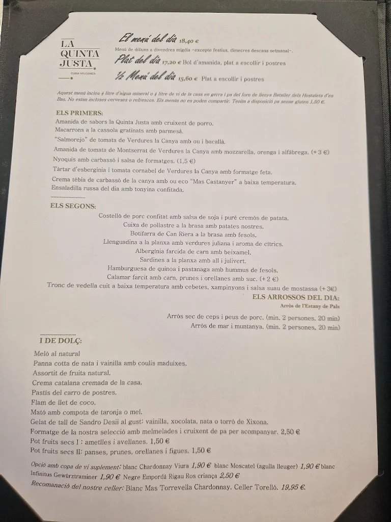 Menu_La Quinta Justa Restaurant_Olot_immagine_2