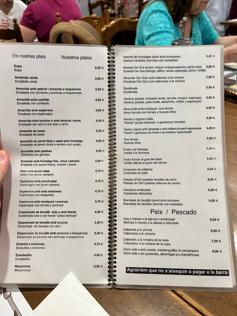 Menu_Can Guix Bar Restaurant_Olot_image_1