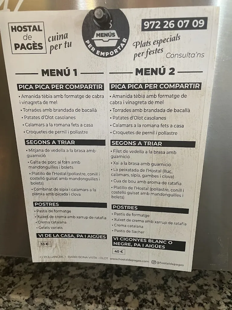 Menu_Hostal de Pagès_Olot_immagine_3