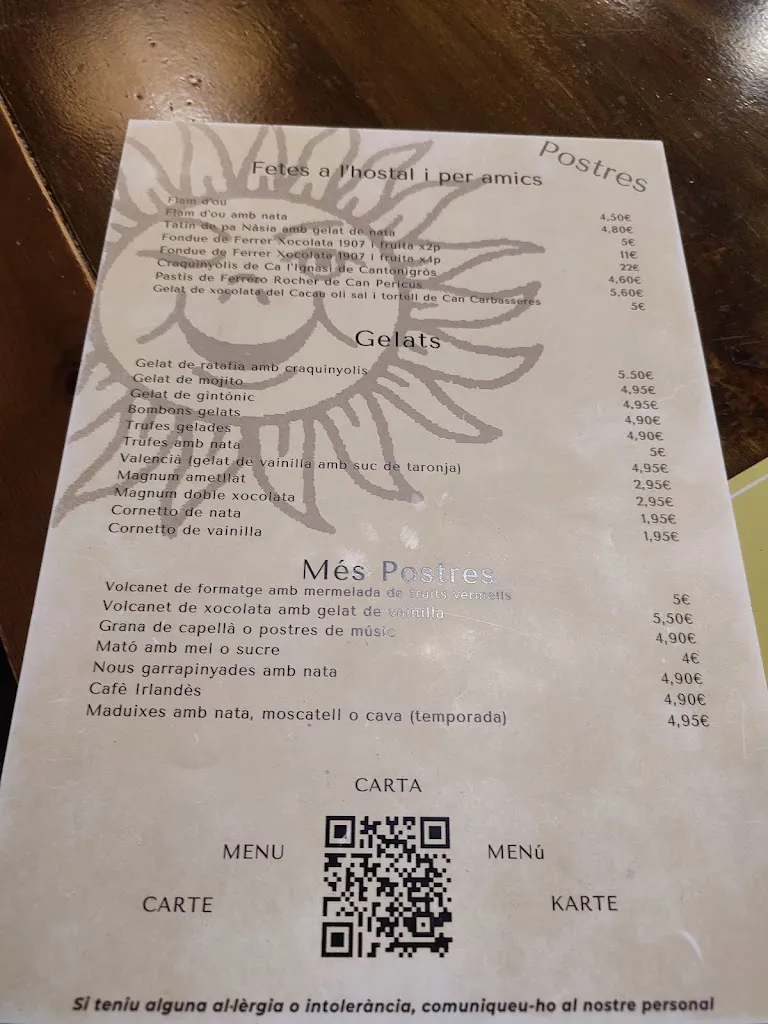 Menu_Restaurant Bar Hostal Del Sol_Olot_image_3