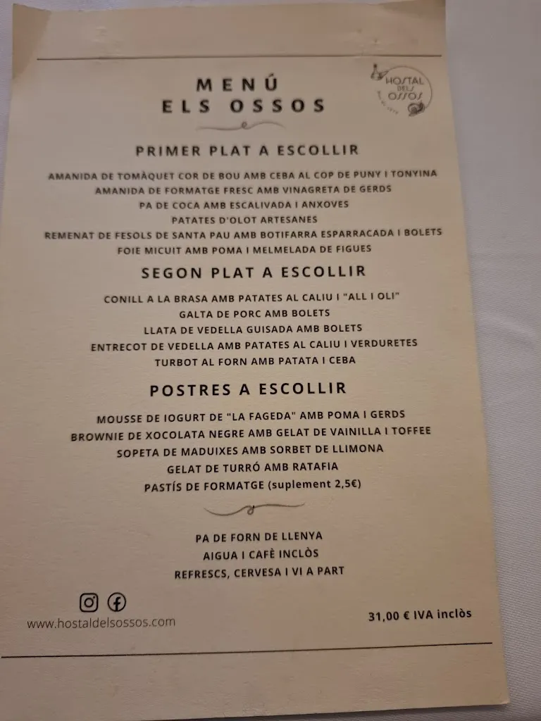 Menu_Hostal Dels Ossos_Olot_immagine_3