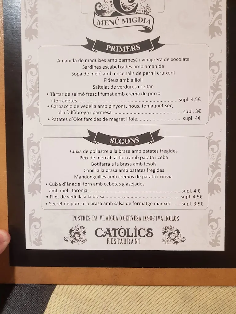 Menu_Restaurant Els Catòlics_Olot_image_1