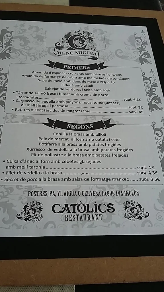 Menu_Restaurant Els Catòlics_Olot_image_3