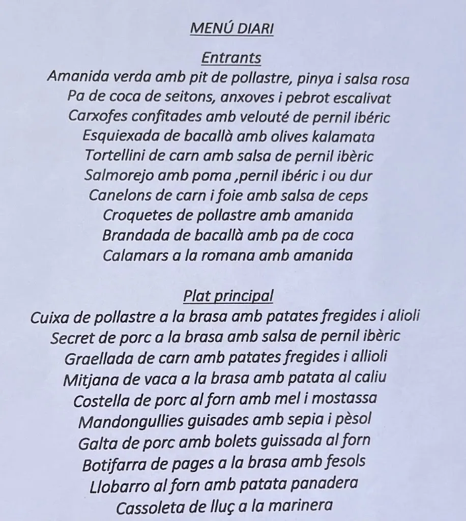 Menu_Restaurant La Fageda_Olot_image_1