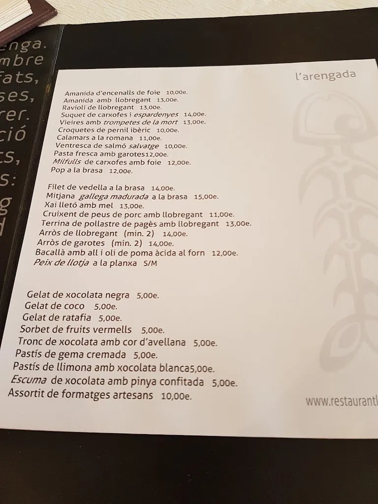 Menu_Restaurant L´arengada_Olot_image_4