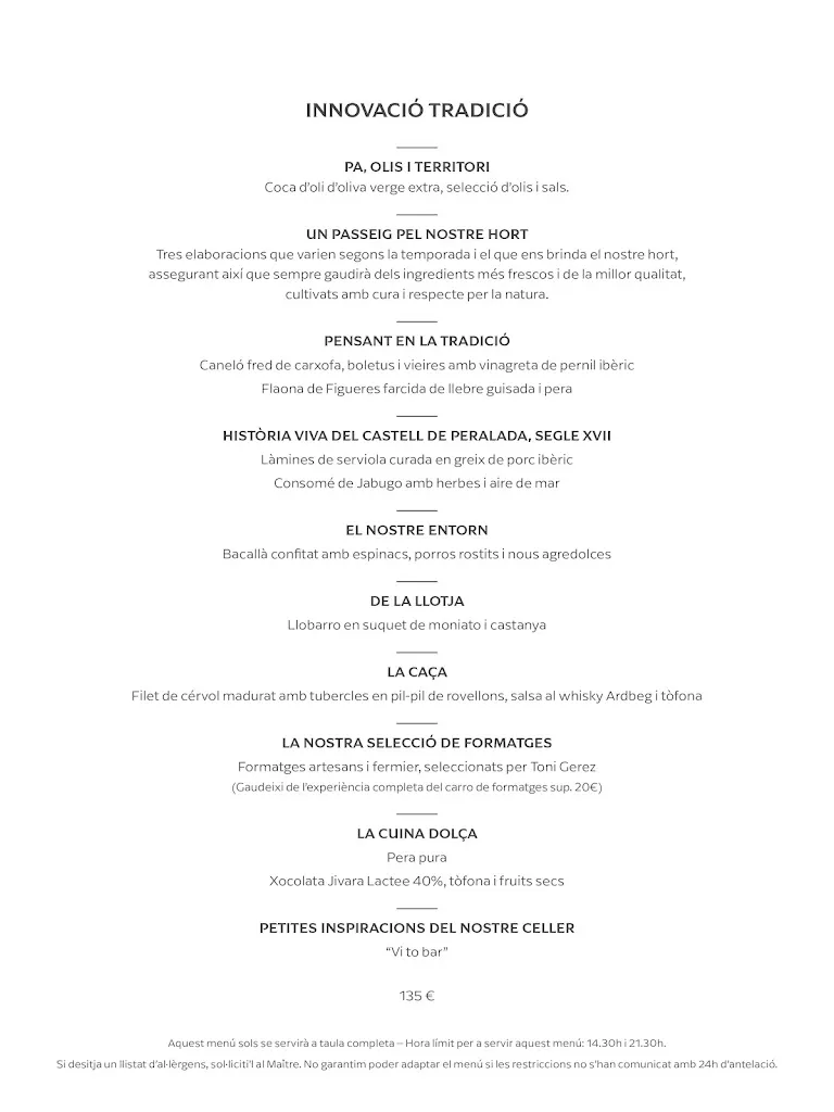 Menu_Castell Peralada Restaurant_Peralada_image_3
