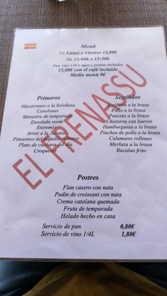 Menu_El Frenasu S.C_Pedret i Marzà_immagine_1
