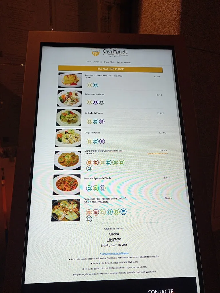 Menu_Casa Marieta Restaurant_Pedret i Marzà_image_3