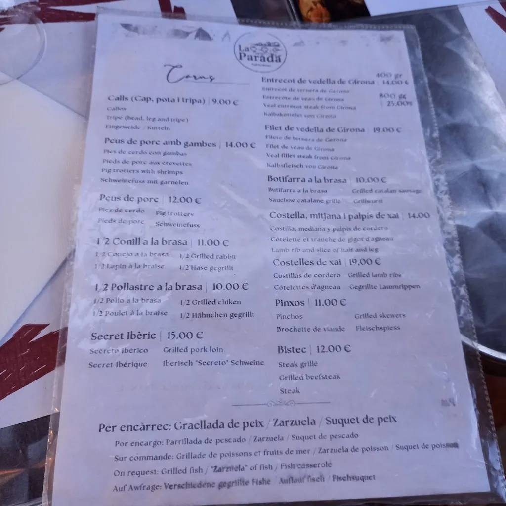 Menu_Restaurant La Parada_Pont de Molins_immagine_4