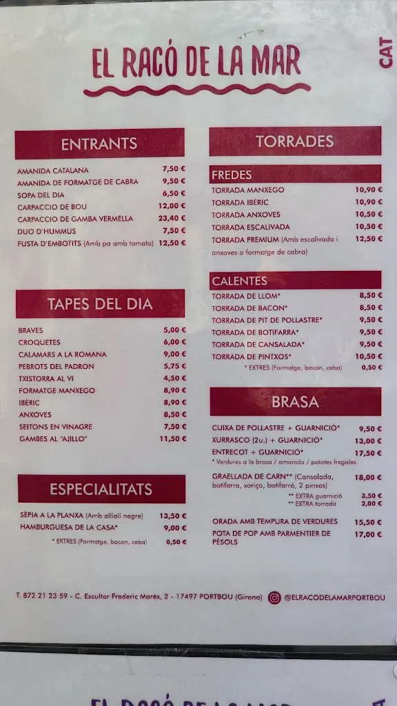 Menu_El Racó de la Mar_Portbou_image_1