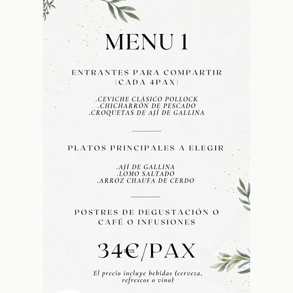 Menu_Restaurante El Caral 🇵🇪 -El Mejor Restaurante Peruano de Madrid-_Baña A_image_2