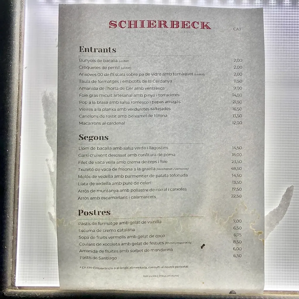 Menu_Schierbeck Restaurant_Puigcerdà_image_1