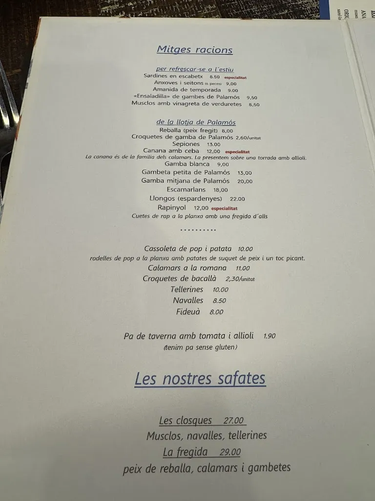 Menu_Maria de Cadaqués_Palamós_image_1