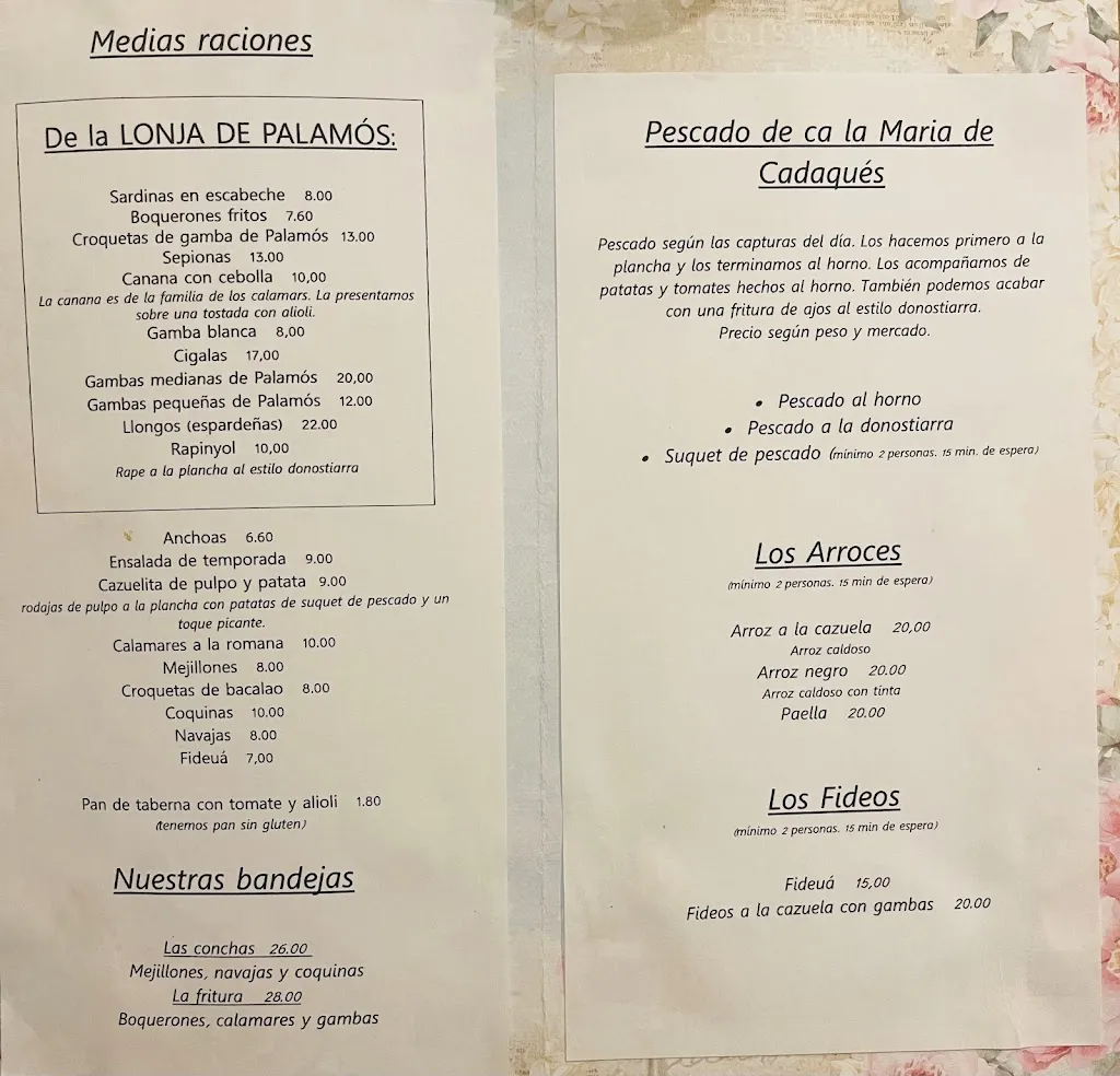 Menu_Maria de Cadaqués_Palamós_image_2
