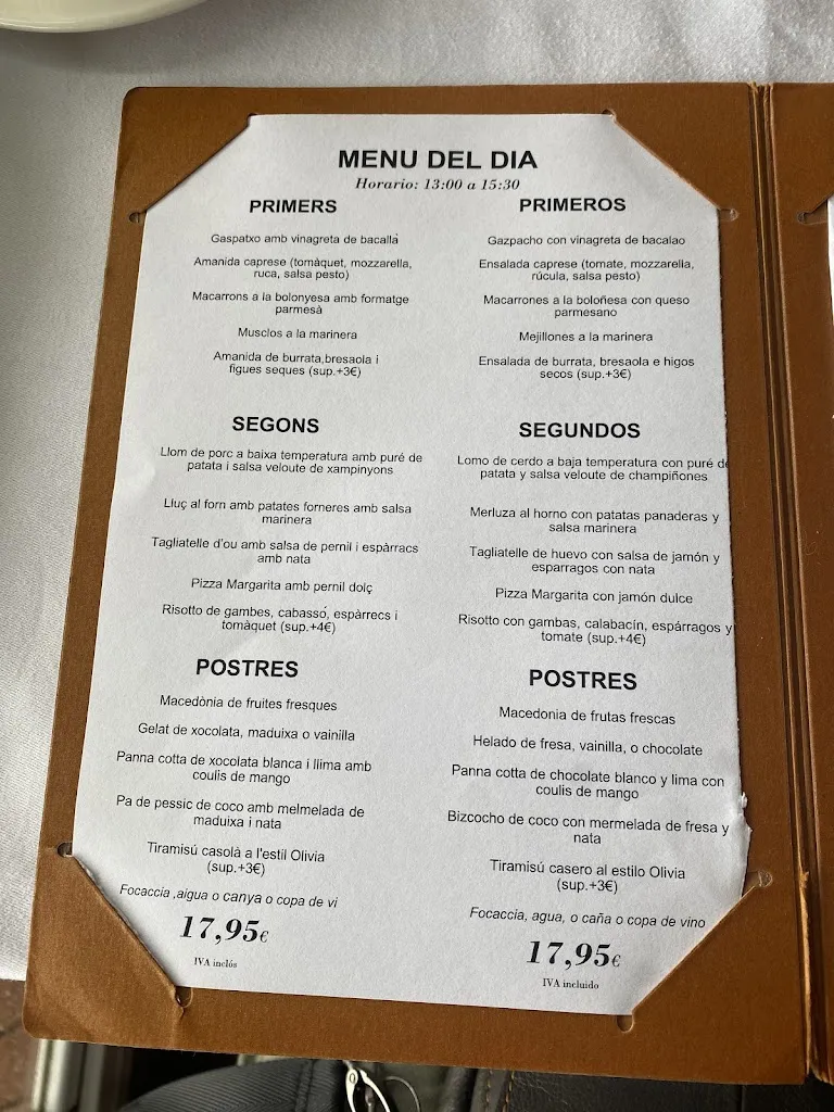 Menu_Olivia Trattoria_Palamós_image_1