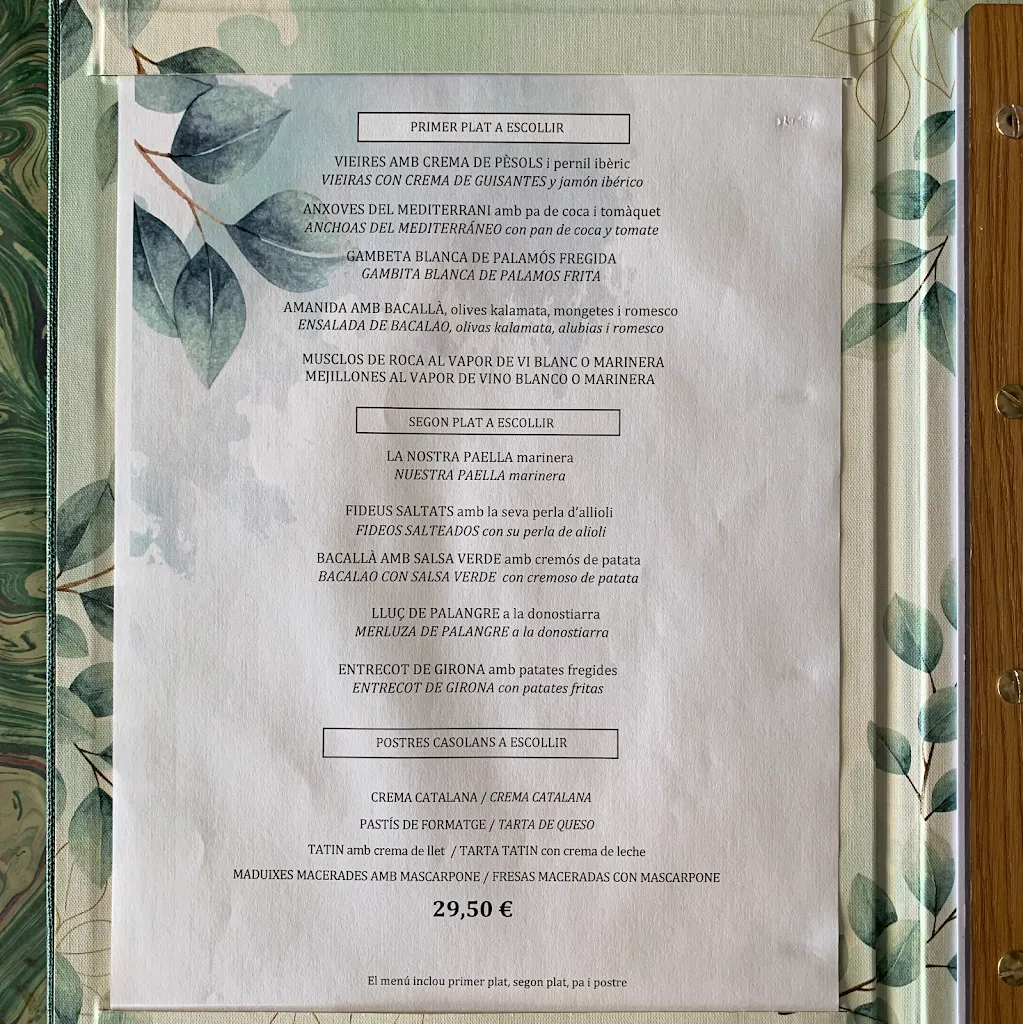 Menu_L'arbre de Juliette_Palamós_image_4