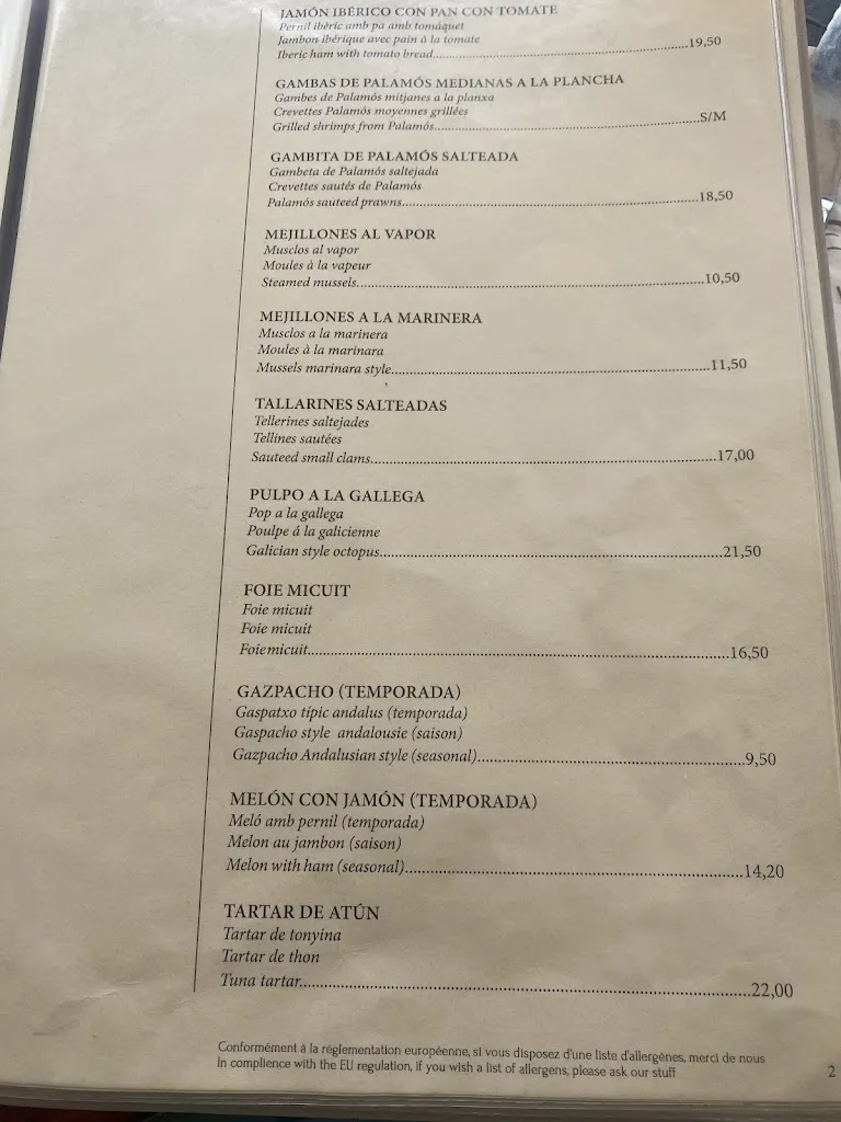 Menu_Waves La Fosca Restaurant_Palamós_image_2