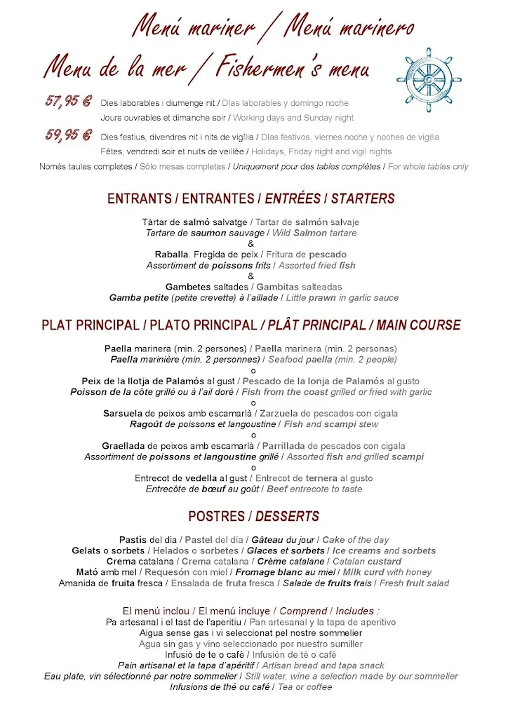 Menu_Restaurant La Gamba_Palamós_image_2
