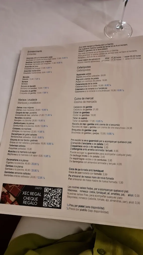 Menu_Restaurant La Gamba_Palamós_image_4