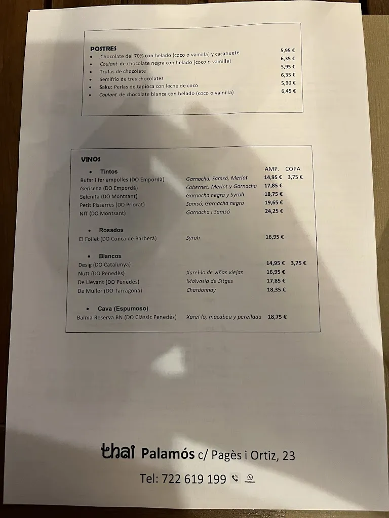 Menu_THAI Palamós_Palamós_image_1