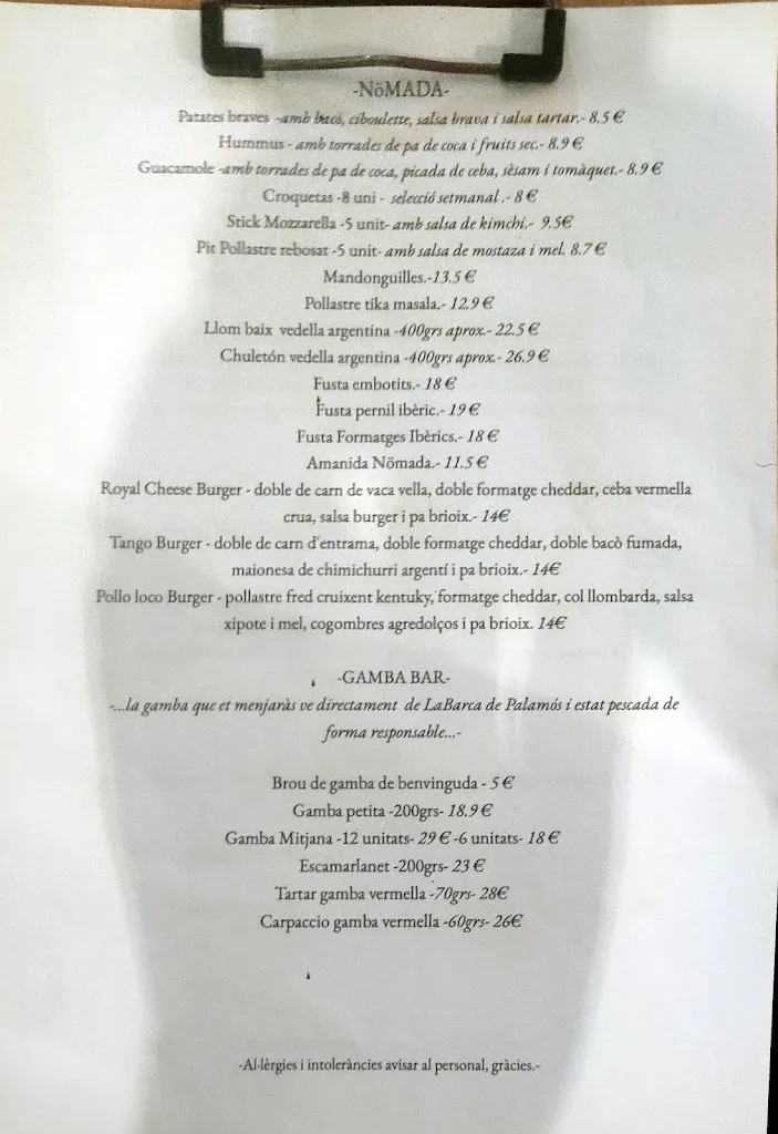 Menü_Winet Nömada_Palamós_Bild_2