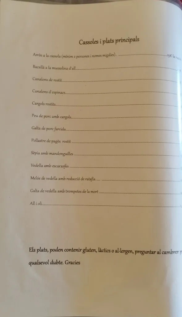 Menu_La Rajoleria Restaurant_Regencós_image_2