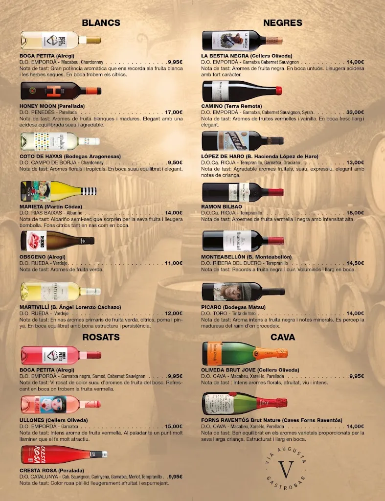 Menu_Via Augusta Gastrobar_Riudellots de la Selva_immagine_1