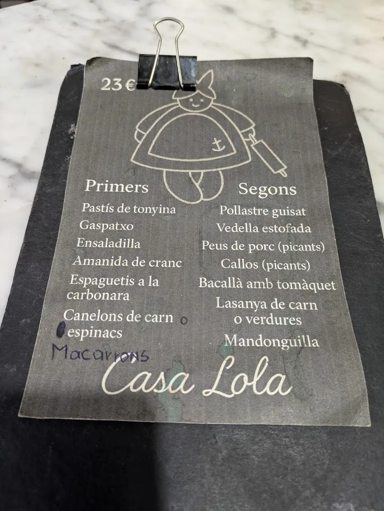Menu_Casa Lola - Antic Bar Freser_Ribes de Freser_immagine_1