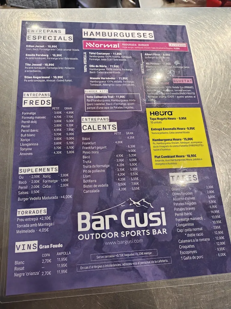 Menu_Bar Gusi Outdoor Sports_Ribes de Freser_image_2