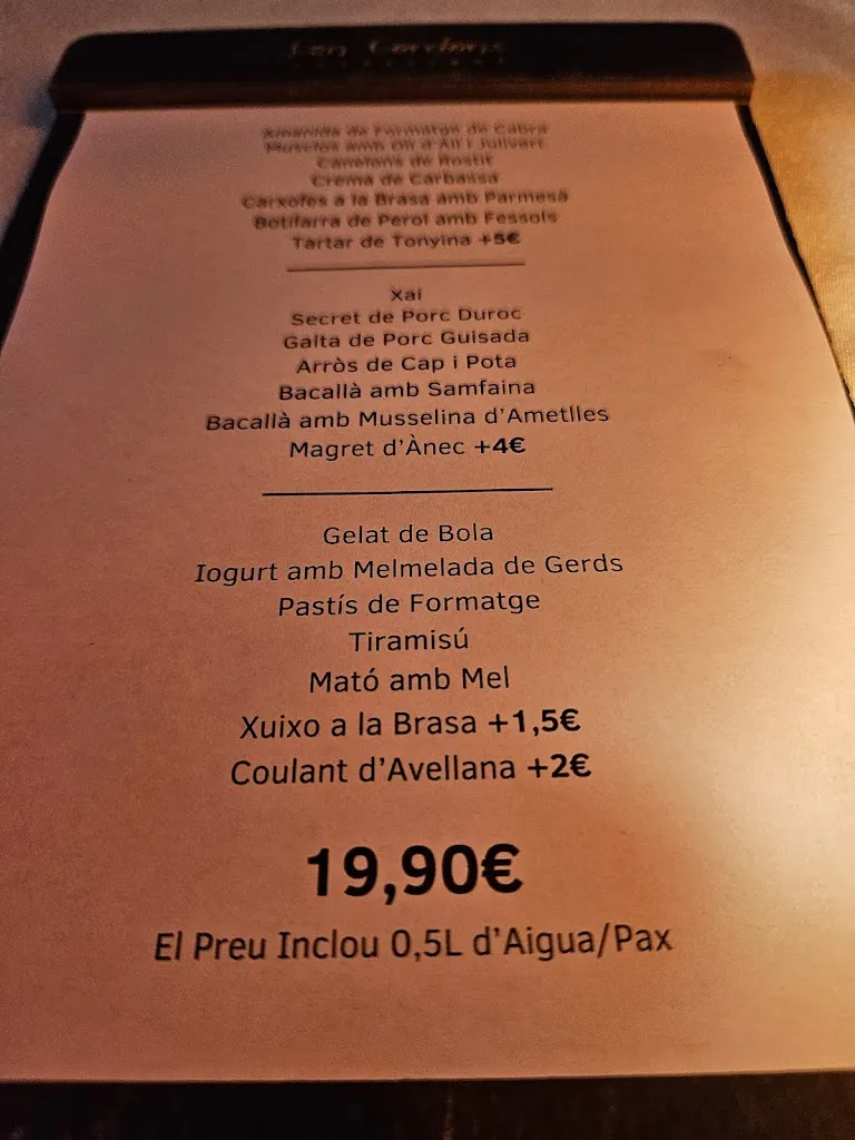 Menu_Restaurant Can Cordons_Riudarenes_immagine_1
