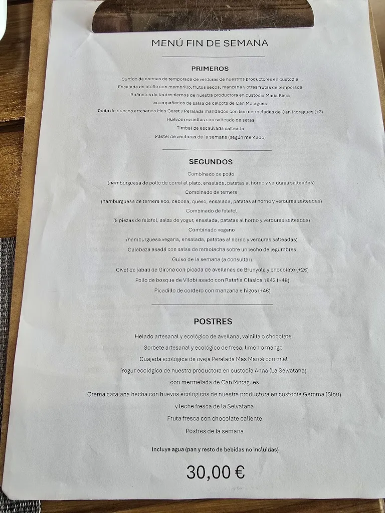 Menu_El Rebost de Can Moragues_Riudarenes_image_1