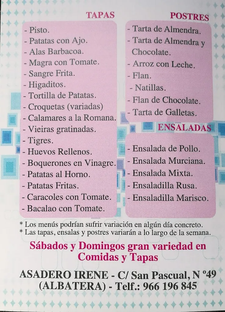 Menu_Asadero Irene_Albatera_image_1