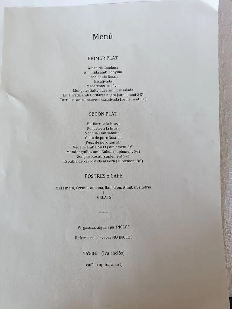 Menü_Restaurant Masferrer _Sant Feliu de Buixalleu_Bild_2