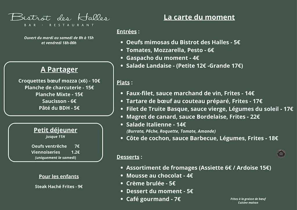 Menu_Bistrot des Halles - BDH_Pau_image_1