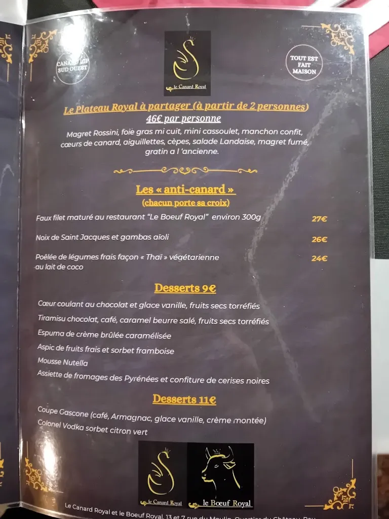 Menu_Le Canard Royal_Pau_image_4