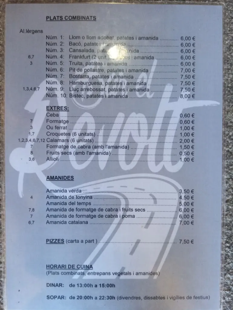 Menu_Bar El Revolt_Sant Jaume de Llierca_immagine_2