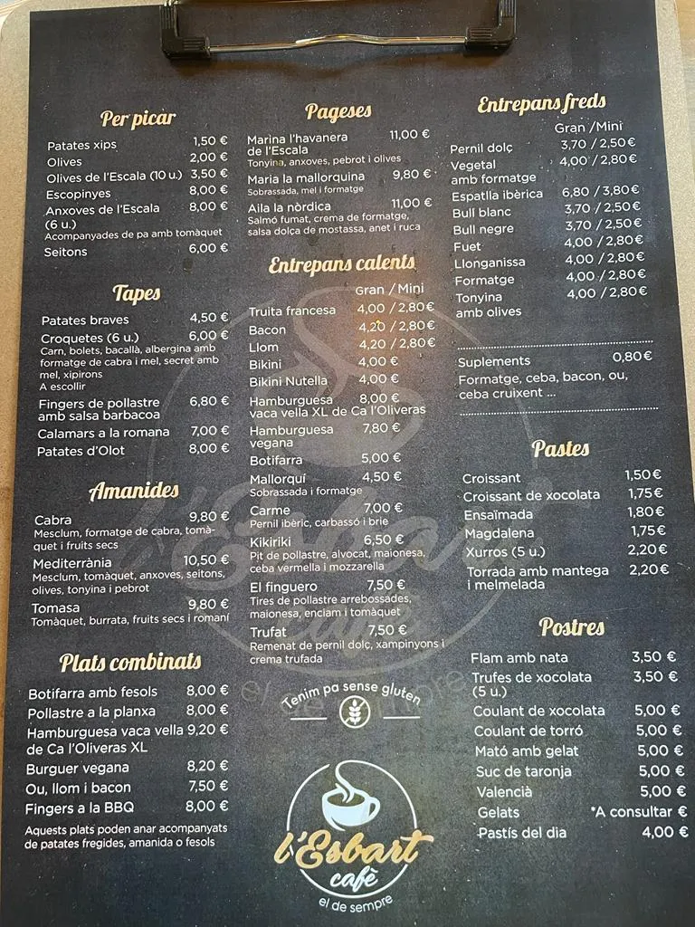 Menu_Bar l'Esbart_Sant Feliu de Pallerols_image_2