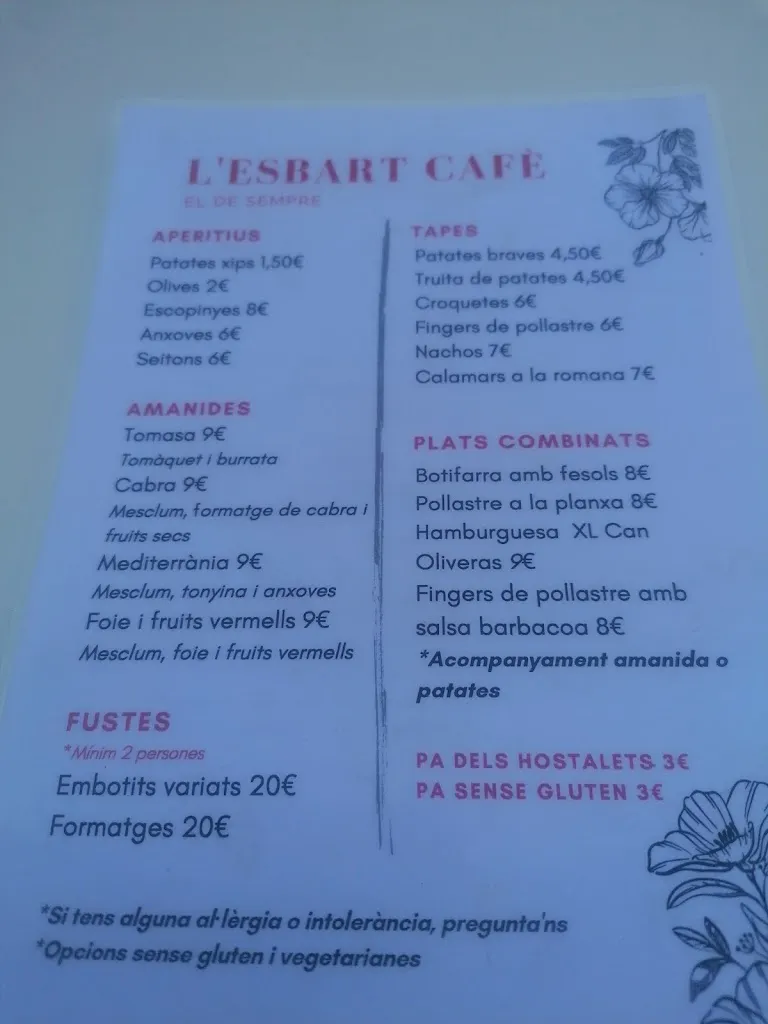 Menu_Bar l'Esbart_Sant Feliu de Pallerols_image_4