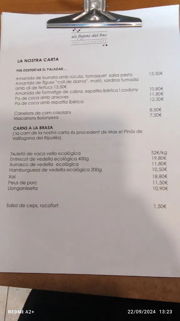 Menu_Els Fogons del Bac_Sant Joan de les Abadesses_image_1