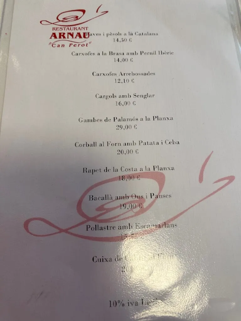Menu_Restaurant Arnau Can Perot_Sant Martí de Llémena_image_1