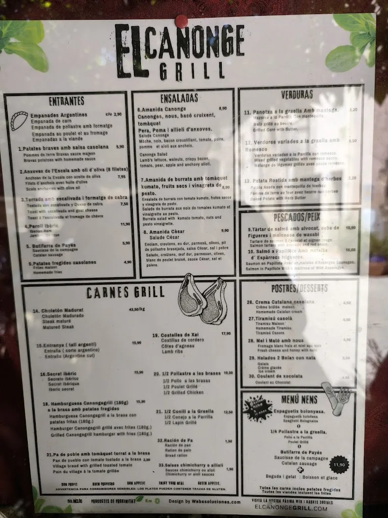 Menu_Restaurant El Canonge_Sant Llorenç de la Muga_image_4